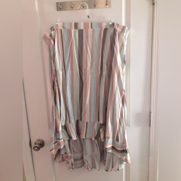 Torrid sz 4 Midi Challis Off Shoulder Hi-Low Skirt Set NWT - Picture 8 of 12